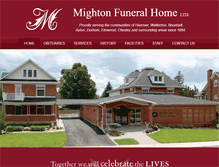 Tablet Screenshot of mightonfuneralhome.ca